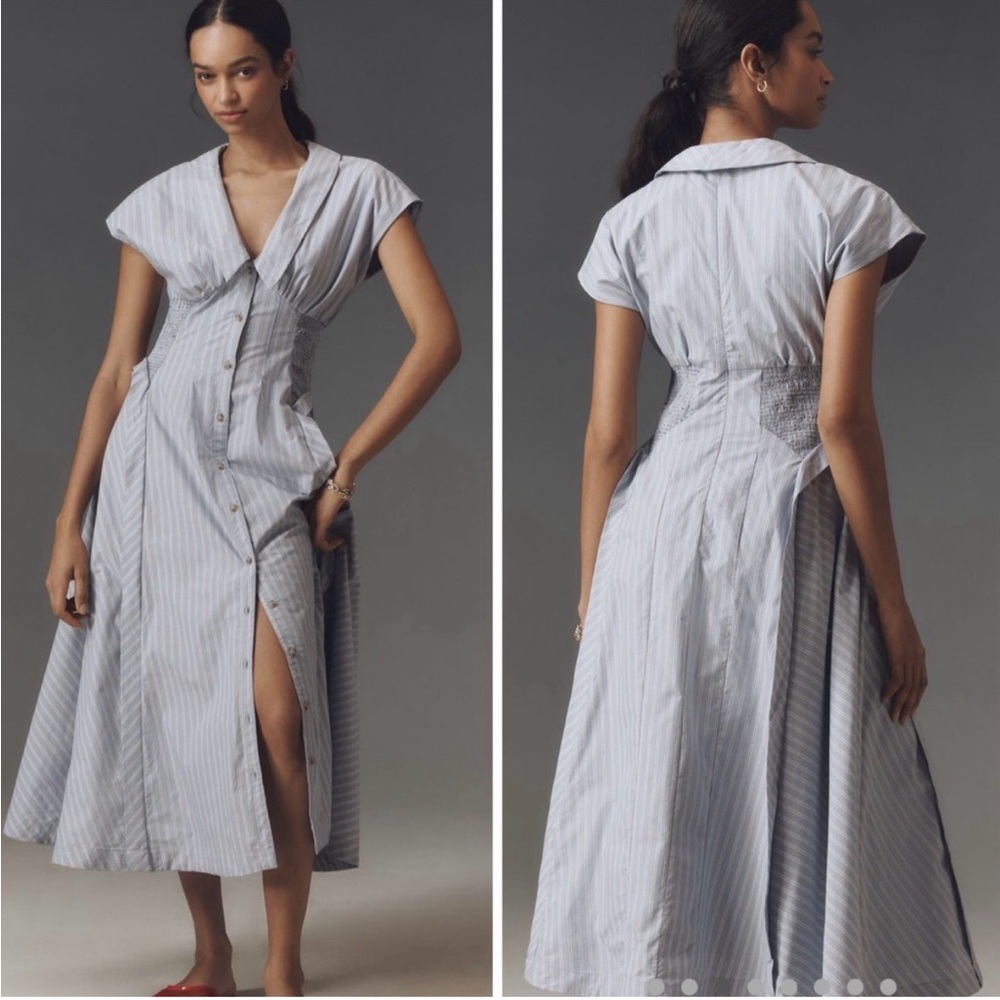Cottage Core Romantic Fairytale Style dress By Anthropologie with fitted bodice